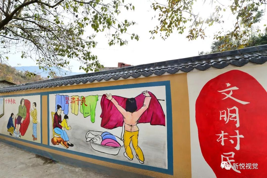 生態(tài)移民搬遷前后對(duì)比宣傳墻畫_農(nóng)村宣傳墻_宣傳墻